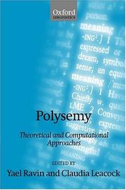 Cover of: Polysemy | 