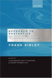 Cover of: Approach to Aesthetics | Frank Sibley