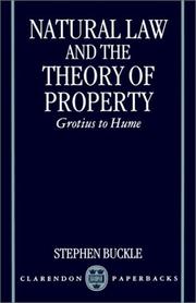 Cover of: Natural Law and the Theory of Property: Grotius to Hume (Clarendon Paperbacks)