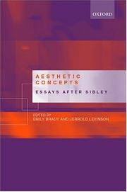 Cover of: Aesthetic Concepts: Essays after Sibley