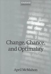 Cover of: Change, chance, and optimality by April M. S. McMahon