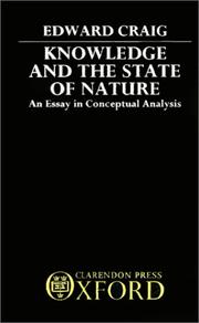 Cover of: Knowledge and the state of nature: an essay in conceptual synthesis