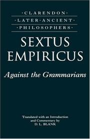 Cover of: Against the grammarians (Adversus mathematicos I) by Sextus Empiricus.