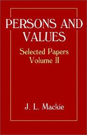 Cover of: Persons and values