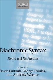 Cover of: Diachronic Syntax: Models and Mechanisms (Oxford Linguistics)