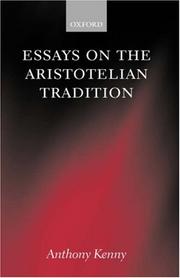 Cover of: Essays on the Aristotelian Tradition