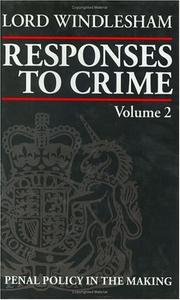 Cover of: Responses to Crime: Volume 2: Penal Policy in the Making