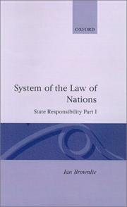 Cover of: State responsibility | Ian Brownlie