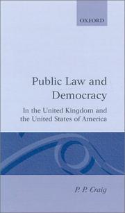 Cover of: Public law and democracy in the United Kingdom and the United States of America