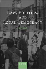 Cover of: Law, politics, and local democracy