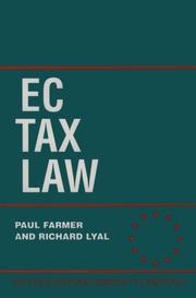 Cover of: EC tax law by Paul Farmer