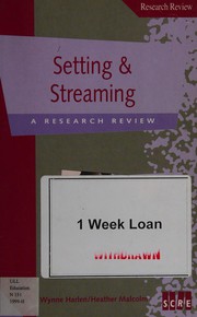 Cover of: Setting and streaming: a research review