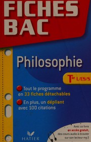 Cover of: Philosophie, terminales L, ES, S