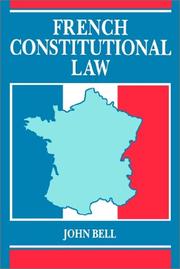 Cover of: French Constitutional Law