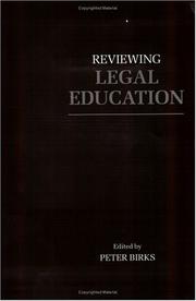Cover of: Reviewing legal education