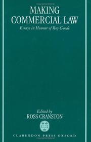Cover of: Making commercial law: essays in honour of Roy Goode