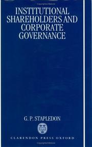 Cover of: Institutional shareholders and corporate governance