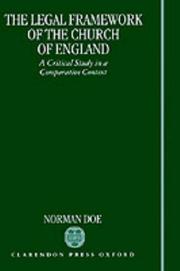 Cover of: The legal framework of the Church of England by Norman Doe