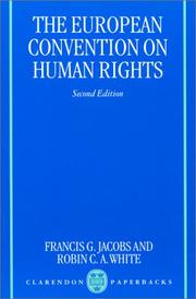 Cover of: The European Convention on Human Rights.