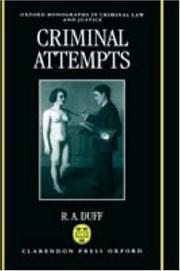 Cover of: Criminal attempts