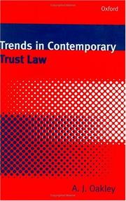 Cover of: Trends in Contemporary Trust Law by A. J. Oakley