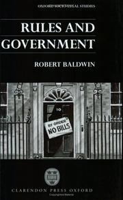 Cover of: Rules and Government (Oxford Socio-Legal Studies)