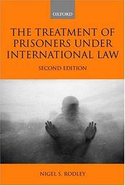 Cover of: The treatment of prisoners under international law