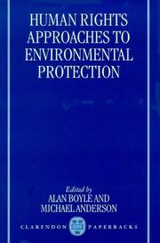 Cover of: Human Rights Approaches to Environmental Protection