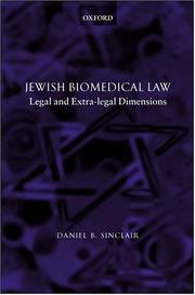 Jewish biomedical law by Daniel B. Sinclair