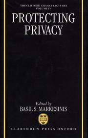 Cover of: Protecting privacy | 