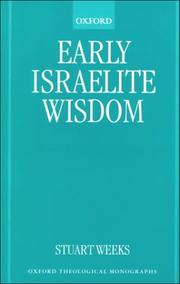 Cover of: Early Israelite Wisdom (Oxford Theological Monographs)
