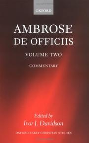 Cover of: Ambrose by Saint Ambrose, Bishop of Milan