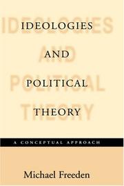 Cover of: Ideologies and political theory by Michael Freeden