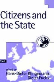 Cover of: Citizens and the state by edited by Hans-Dieter Klingemann and Dieter Fuchs.