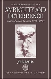 Cover of: Ambiguity and deterrence by John Baylis