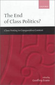 Cover of: The end of class politics? | 