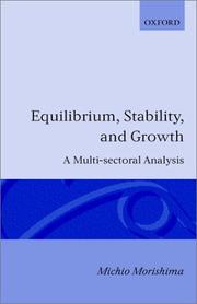 Cover of: Equilibrium, Stability and Growth by Morishima, Michio