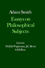 Essays on philosophical subjects by Adam Smith