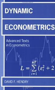 Cover of: Dynamic Econometrics (Advanced Texts in Econometrics) by David F. Hendry