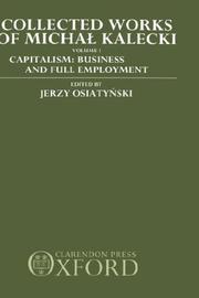 Cover of: Capitalism, business cycles and full employment