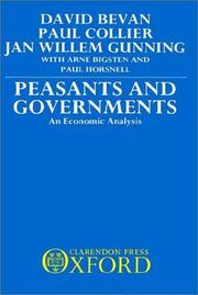 Cover of: Peasants and Governments: An Economic Analysis