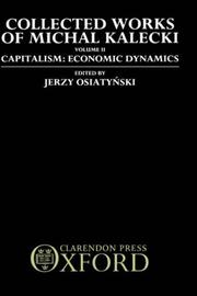 Cover of: Capitalism, economic dynamics by Michał Kalecki