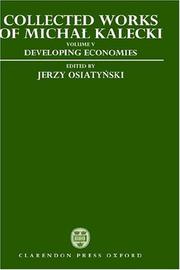Cover of: Developing economies | MichaЕ‚ Kalecki