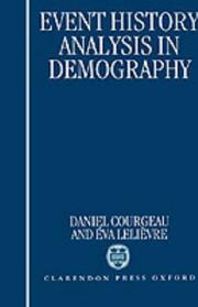 Cover of: Event history analysis in demography