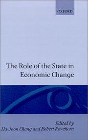 Cover of: The role of the state in economic change