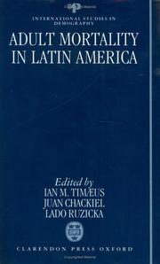 Cover of: Adult mortality in Latin America