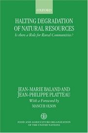 Cover of: Halting Degradation of Natural Resources: Is there a Role for Rural Communities?