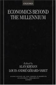 Cover of: Economics beyond the millennium by edited by Alan Kirman and Louis-André Gérard-Varet.