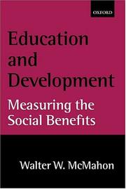 Cover of: Education and Development by Walter W. McMahon