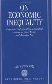 Cover of: On economic inequality by Amartya Sen